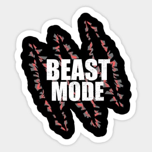 Beast Mode Claw Gym Fitness Design Sticker